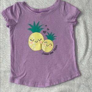 ‼️6 For $20‼️Purple and white Stripe Pineapple Tee